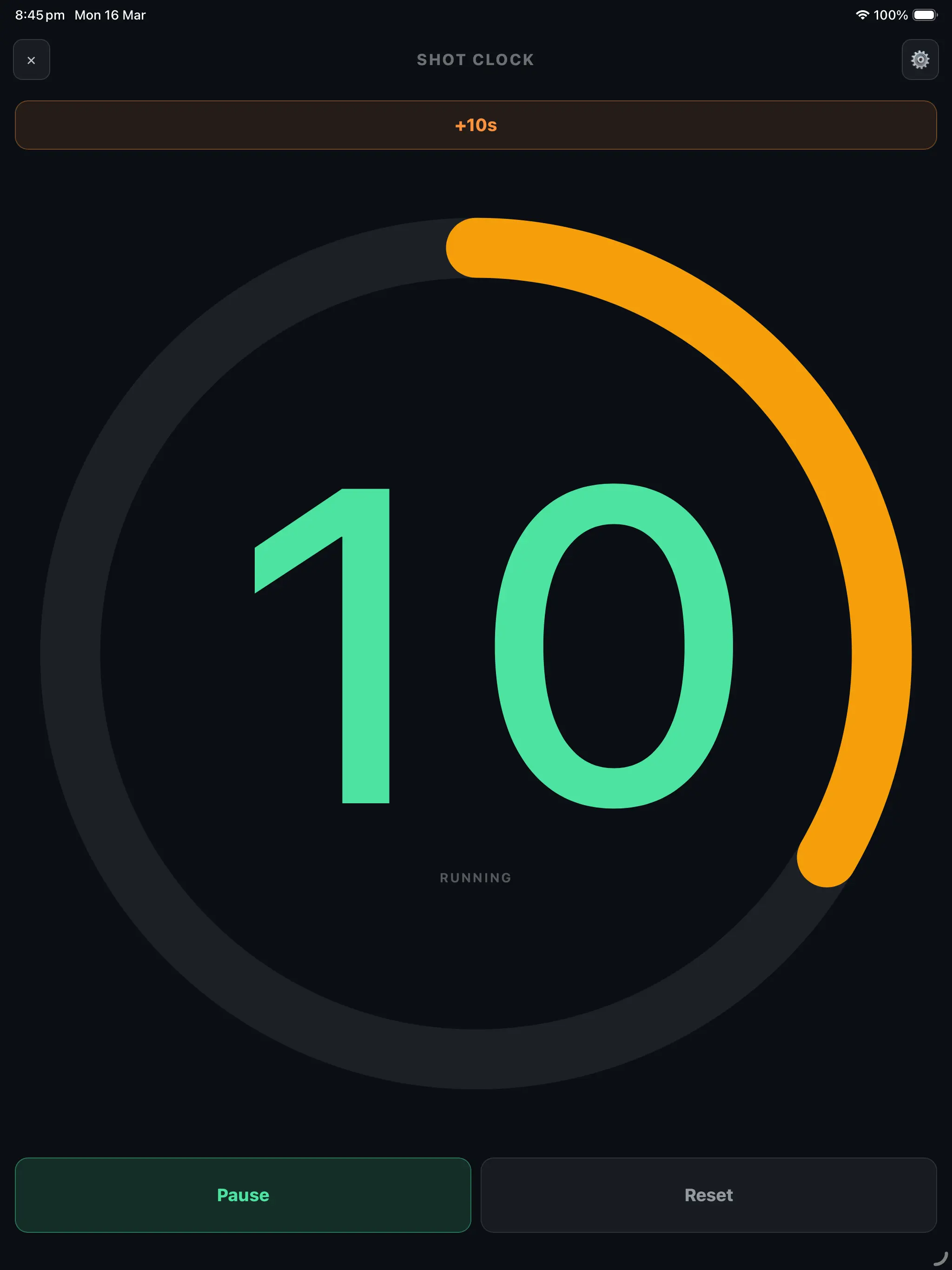 Shot Clock tool